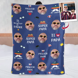 Coperta personalizzata per Papà | Il miglior Papà foto personalizzata