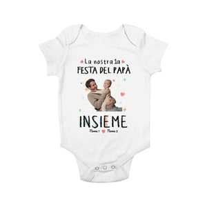 Camiseta personalizada para papá | Nuestro 1er Día del Padre juntos