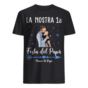 Camiseta personalizada para papá | Nuestro 1er Día del Padre y del Bebé