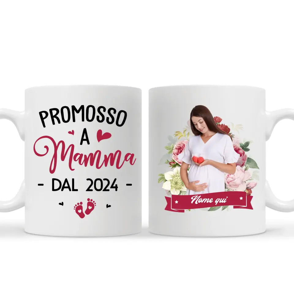 Tazza personalizzata per Mamma | Promosso a mamma