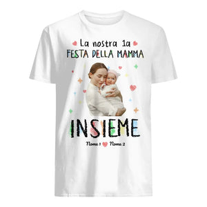 Camiseta personalizada para mamá | Nuestra primera foto del Día de la Madre juntas