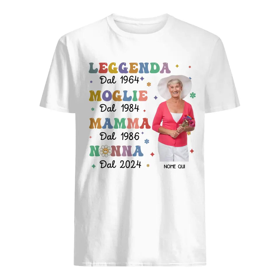 Camiseta personalizada para la abuela | Leyenda Esposa Mamá Abuela imagenes