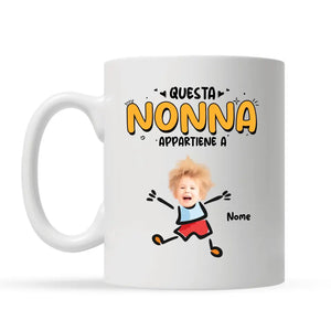 Taza personalizada para abuela | Esta abuela mamá pertenece a