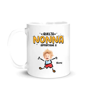 Taza personalizada para abuela | Esta abuela mamá pertenece a