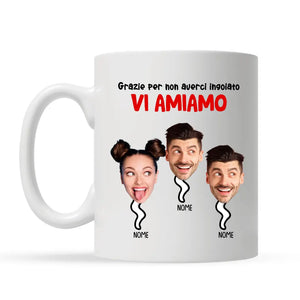 Taza personalizada para mamá | Gracias por no tragarnos. Te amamos.