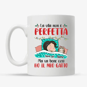 Tazza personalizzata per Gli amanti dei gatti | Regalo personalizzato per Gli amanti dei gatti | Ma Va Bene Così Ho Il Mio Gatto