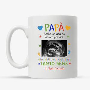 Taza personalizada para papá | Regalo personalizado para padre | Te amo papi bebe habla