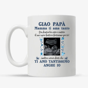 Taza personalizada para papá| Regalo personalizado para padre | Papá, yo también te quiero mucho