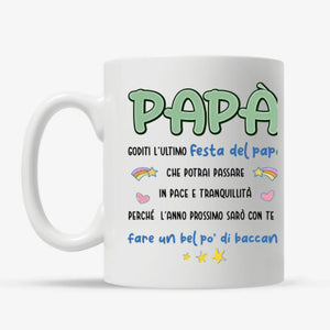 Taza personalizada para papá | Regalo personalizado para padre | Papá Disfruta del mejor Día del Padre