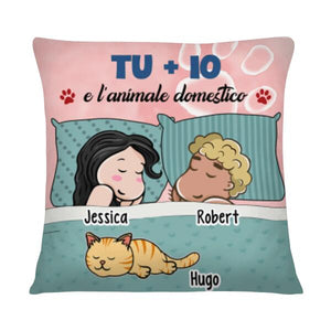 Tu Io E L'animale Domestico, Personalizzabile Cuscino Per Amanti Dei Cani Amanti Dei Gatti - Lachos1970s