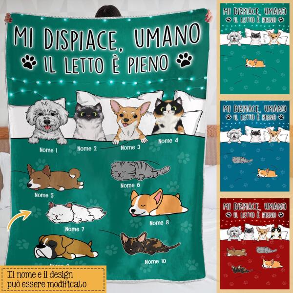 Coperta personalizzata per Gli amanti degli animali domestici | Regalo personalizzato per Gli amanti degli animali domestici | Mi Dispiace