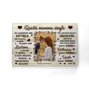 Questa Mamma Single Buona Festa Della Mamma, Personalizzabile Canvas Per Mamma