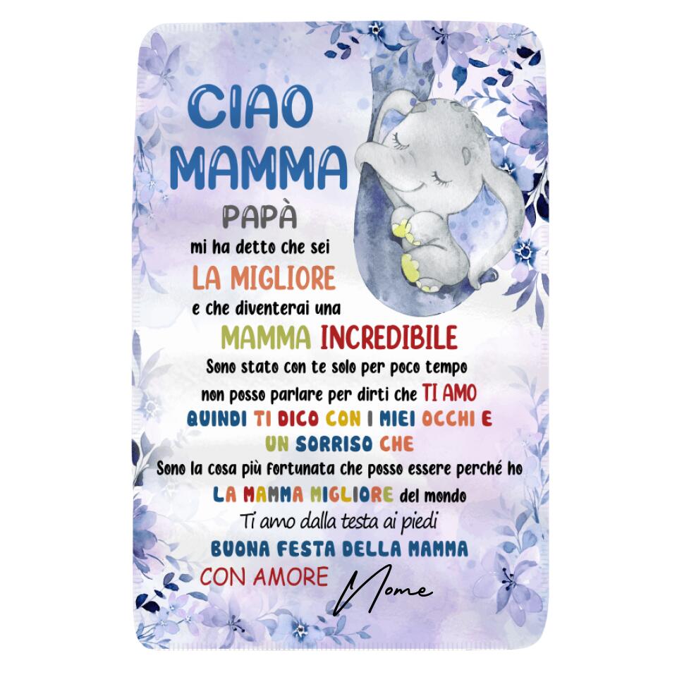 Coperta personalizzata per Mamma | Regalo personalizzato per Madre | Mamma Incredibile