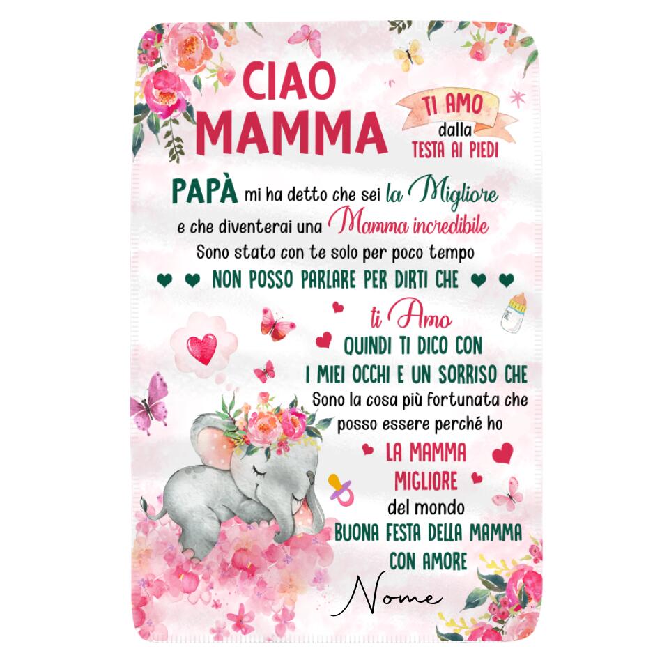 Manta personalizada para mamá | Regalo personalizado para madre | La mejor mamá del mundo