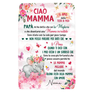 Manta personalizada para mamá | Regalo personalizado para madre | La mejor mamá del mundo