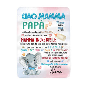 Coperta personalizzata per Mamma | Regalo personalizzato per Madre | Buona Festa Della Mamma Ho la mamma migliore del mondo