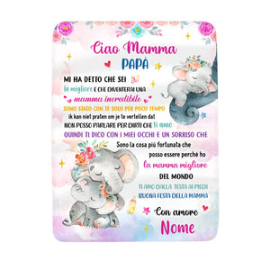 Manta personalizada para mamá | Regalo personalizado para madre | Mejor Mamá Feliz Día de la Madre