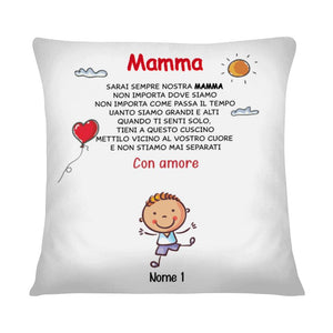 Almohada personalizada para mamá | Regalo personalizado para madre | Mamá, siempre serás nuestra mamá.