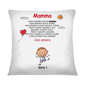 Cuscino personalizzato per Mamma | Regalo personalizzato per Madre | Mamma Sarai Sempre Nostra Mamma