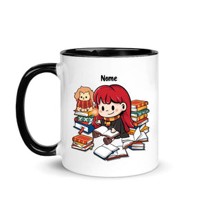 Los libros convierten a los muggles en magos, Taza personalizable para amantes de los libros