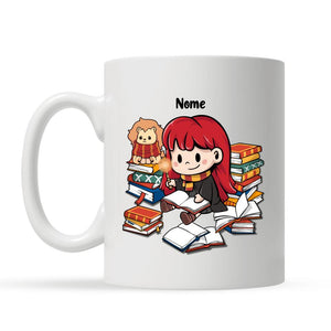 Los libros convierten a los muggles en magos, Taza personalizable para amantes de los libros