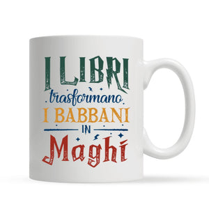 Los libros convierten a los muggles en magos, Taza personalizable para amantes de los libros