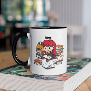 Los libros convierten a los muggles en magos, Taza personalizable para amantes de los libros