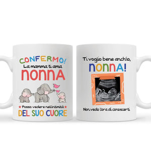 Taza personalizada para abuela | Regalo personalizado para abuela | ¡Confirmo! Mamá te ama abuela