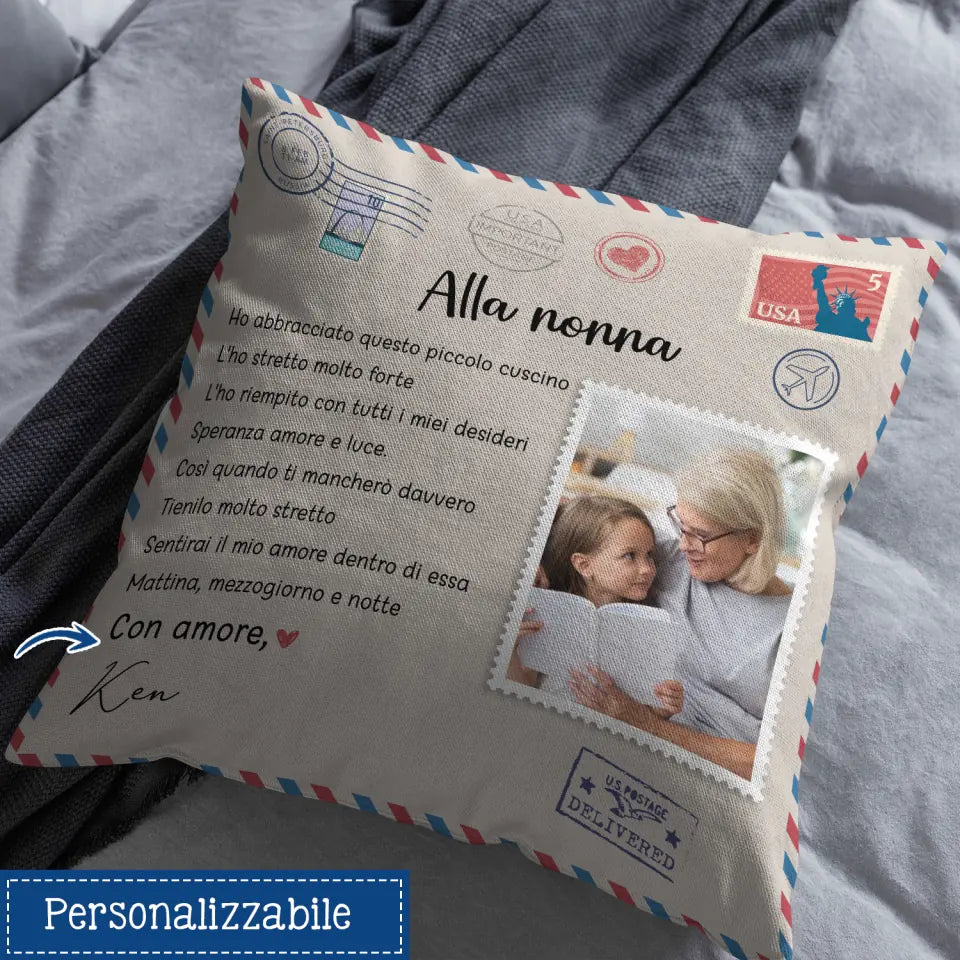 Almohada personalizada para la abuela | Regalo personalizado para abuela | a la abuela