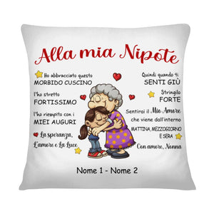 Almohada personalizada para la abuela | Regalo personalizado para abuela| a mi sobrina