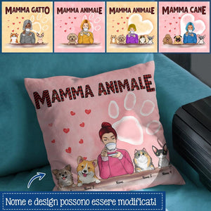 Almohada personalizada para amantes de los perros | Regalo personalizado para amantes de los perros | Mamá animal