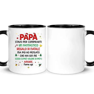 Taza personalizada para papá | Regalo personalizado para padre | Taza divertida Pensé que ya me tienes