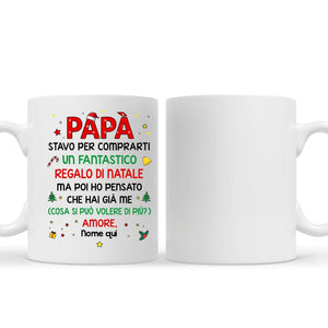 Taza personalizada para papá | Regalo personalizado para padre | Taza divertida Pensé que ya me tienes