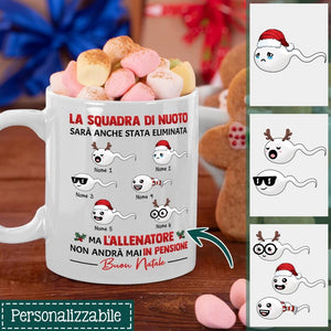 Tazza personalizzata per Papà | Regalo personalizzato per Padre | Tazza divertente La squadra di nuoto sarà anche stata eliminata