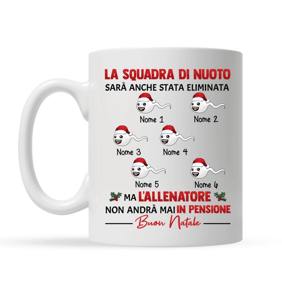 Tazza personalizzata per Papà | Regalo personalizzato per Padre | Tazza divertente La squadra di nuoto sarà anche stata eliminata