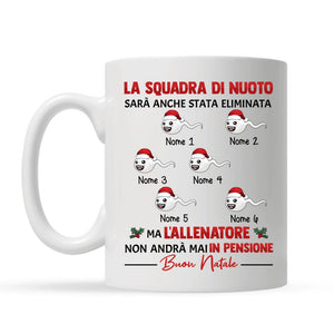 Taza personalizada para papá | Regalo personalizado para padre | Taza Divertida El equipo de natación puede haber sido eliminado