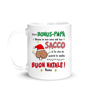 Taza personalizada para papá | Regalo personalizado para padre | Querido Bonus-papá Incluso si no soy de tu bolso