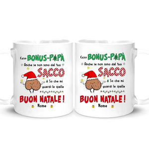 Taza personalizada para papá | Regalo personalizado para padre | Querido Bonus-papá Incluso si no soy de tu bolso