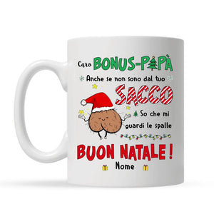 Tazza personalizzata per Papà | Regalo personalizzato per Padre | Caro Bonus-papà Anche se non sono  dal tuo  sacco