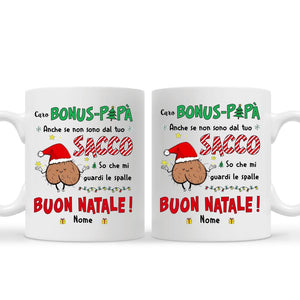 Tazza personalizzata per Papà | Regalo personalizzato per Padre | Caro Bonus-papà Anche se non sono  dal tuo  sacco