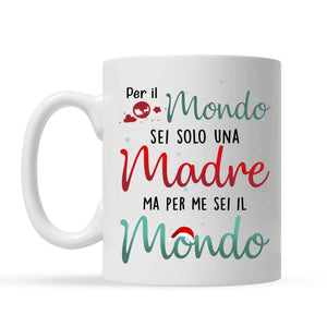 Taza personalizada para mamá | Regalo personalizado para madre | Para el mundo eres solo una madre pero para mí eres el mundo