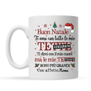 Tazza personalizzata per Fidanzato/Marito | Regalo personalizzato per Fidanzato/Marito | Tazza divertente Ti amo con tutte il mio cuore