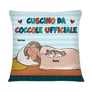 Almohada personalizada para amantes de los gatos | Regalo personalizado para amantes de los gatos | Almohada oficial para acurrucarse.