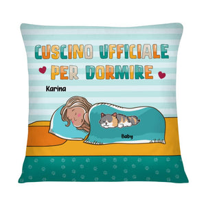 Almohada personalizada para amantes de las mascotas | Regalo personalizado para amantes de las mascotas | Almohada oficial para dormir.