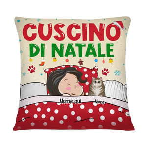 Cuscino personalizzato per Gli amanti dei gatti | Regalo personalizzato per Gli amanti dei gatti | Cuscino Di Natale