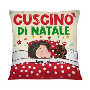 Cuscino personalizzato per Gli Amanti Dei Cani | Regalo personalizzato per Gli Amanti Dei Cani |  Cuscino Di Natale