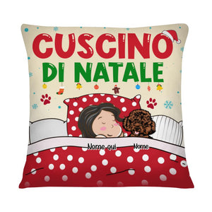 Cuscino personalizzato per Gli Amanti Dei Cani | Regalo personalizzato per Gli Amanti Dei Cani |  Cuscino Di Natale