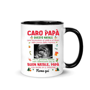 Taza personalizada para papá | Regalo personalizado para padre | QUERIDO PAPÁ esta Navidad