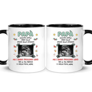 Taza personalizada para papá | Regalo personalizado para padre | estaré en el vientre de mami