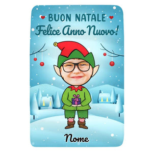 Coperta neonato personalizzata per figli| Regalo personalizzato per ragazza/ragazzo| Buon natale & Felice anno nouvo